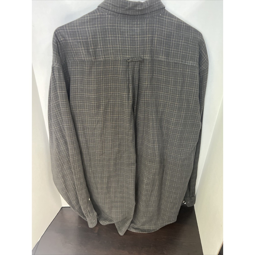 Columbia Shirt Men's L Charcoal Long sleeve Plaid Button Down Vintage - Picture 3 of 4